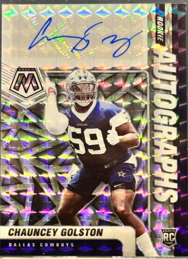 Chauncey Golston #RA-50 2021 Panini Mosaic Rookie Autographs Football