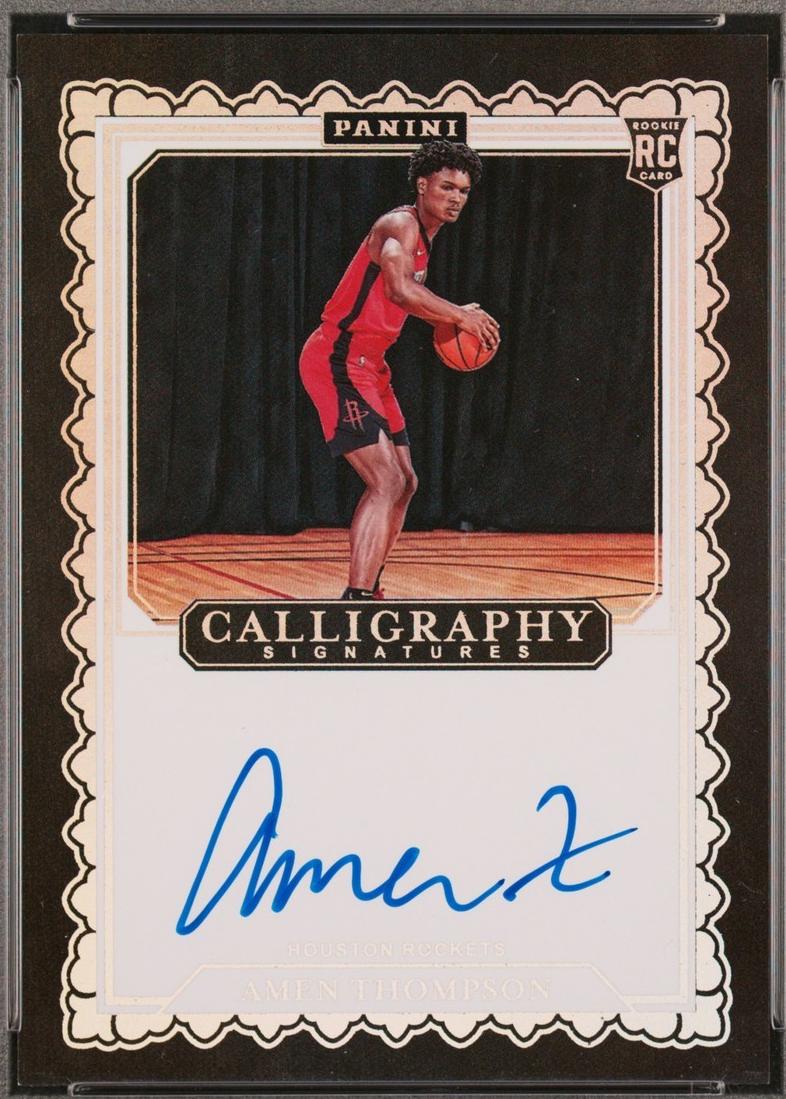 Amen Thompson #CAL-AMT Basketball Cards 2023 Panini Phoenix Hoops Calligraphy Signature