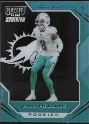 Jevon Holland #PMR-38 Football Cards 2021 Panini Chronicles Playoff Momentum Rookies
