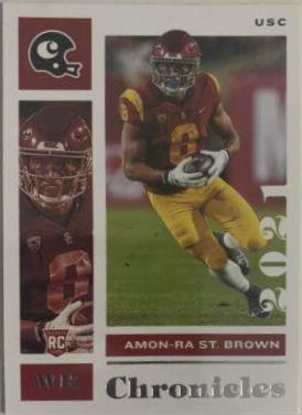 Amon Ra St. Brown #24 Football Cards 2021 Panini Chronicles Draft Picks