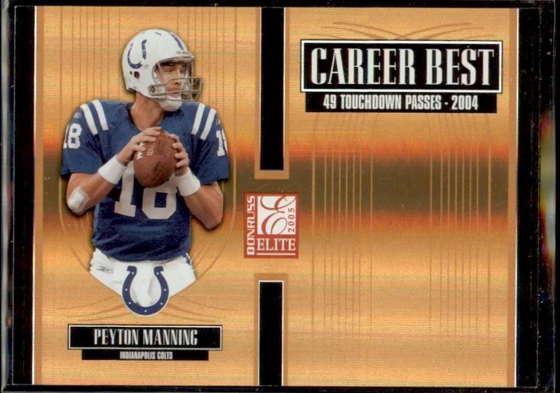 Peyton Manning #CB-36 Football Cards 2005 Panini Donruss Elite Career Best