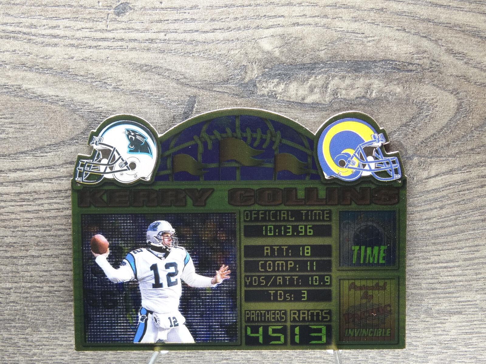Kerry Collins #1 Football Cards 1997 Pacific Invincible Moments in Time