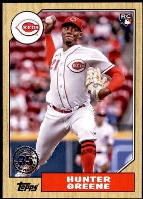 Hunter Greene #87TBU-2 Baseball Cards 2022 Topps Update 1987
