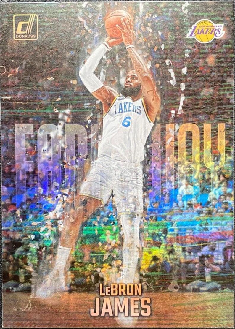 LeBron James #7 Basketball Cards 2023 Panini Donruss Fadeaway
