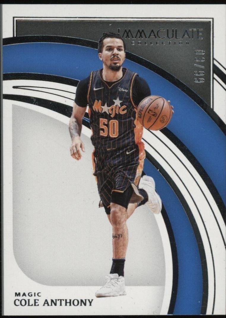 Cole Anthony #16 Basketball Cards 2021 Panini Immaculate Collection