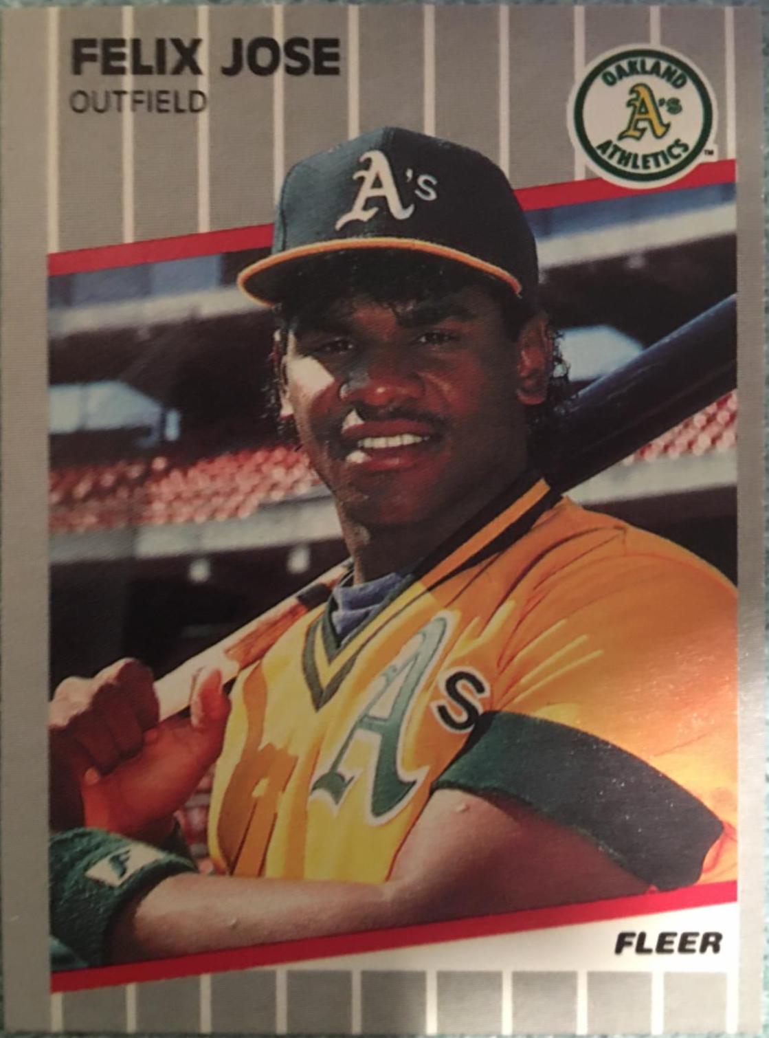 Felix Jose #15 Baseball Cards 1989 Fleer