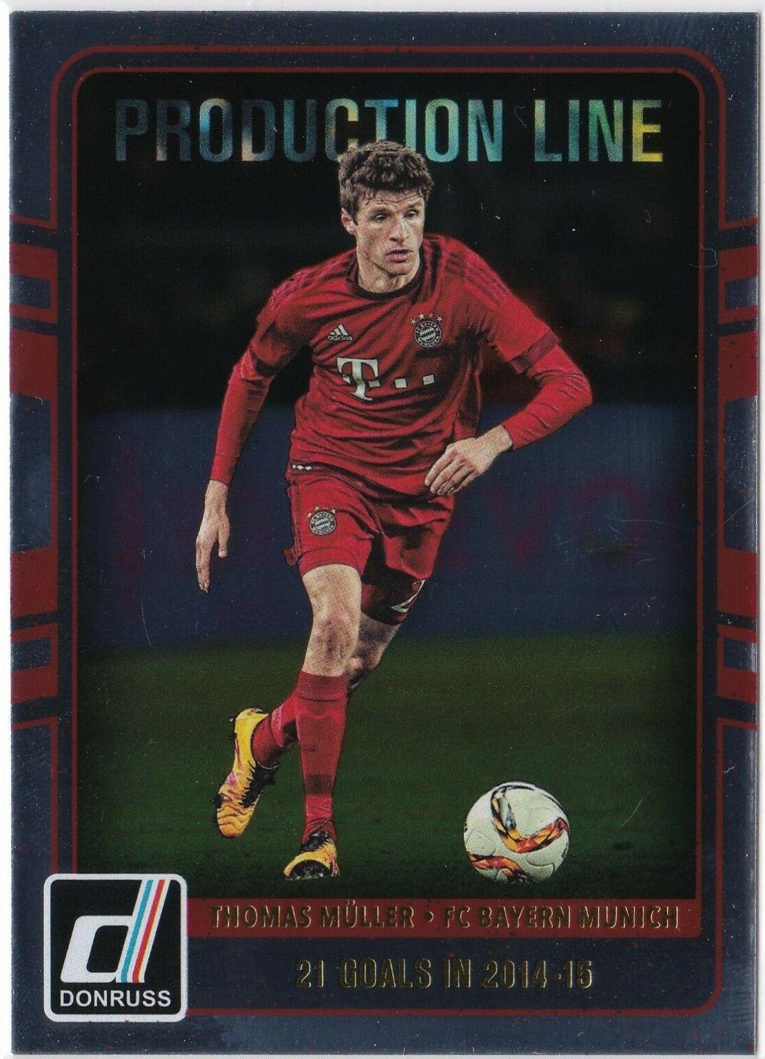 Thomas Muller #4 Soccer Cards 2016 Panini Donruss Production Line