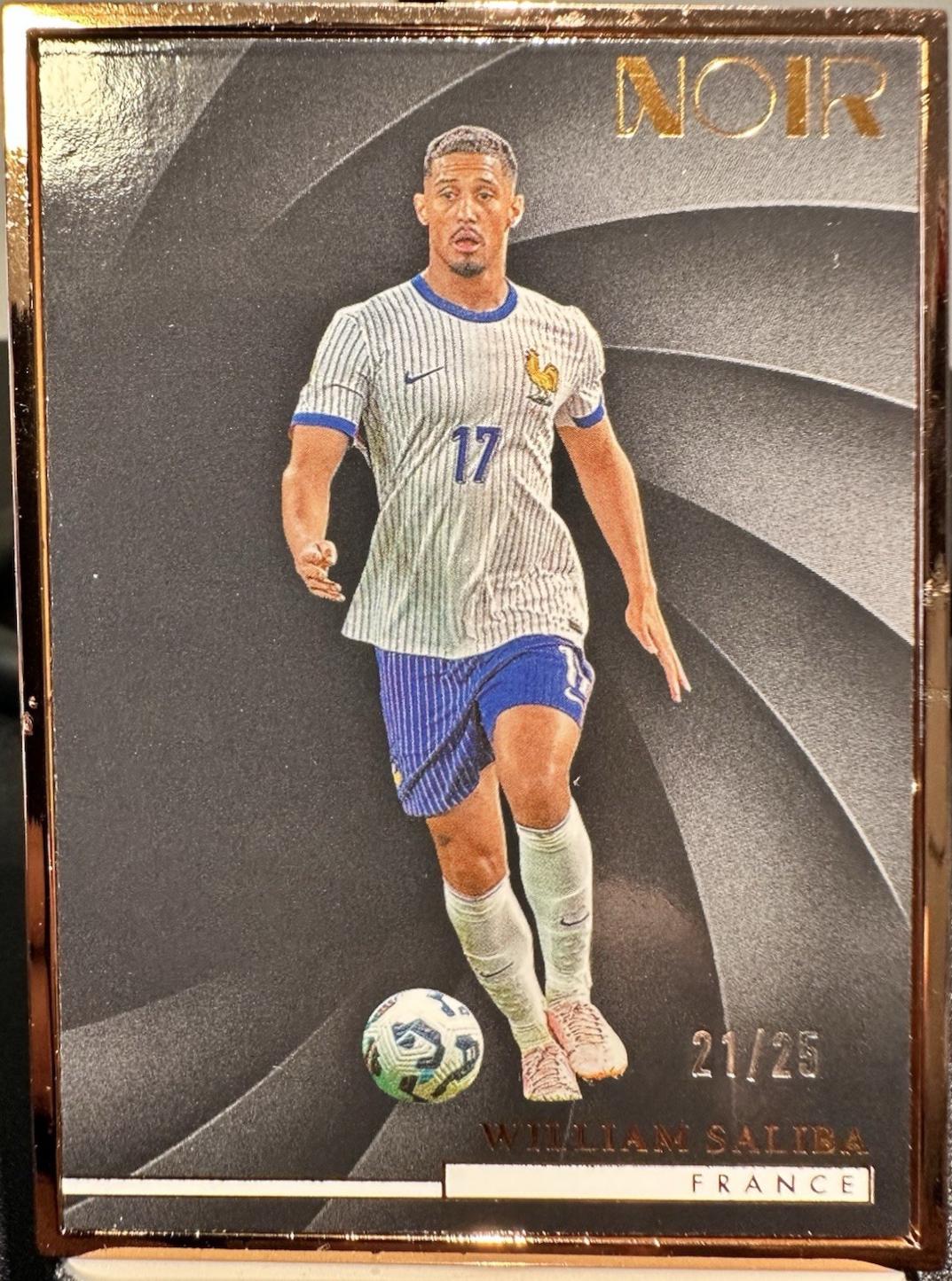William Saliba #57 2024 Panini Noir Soccer