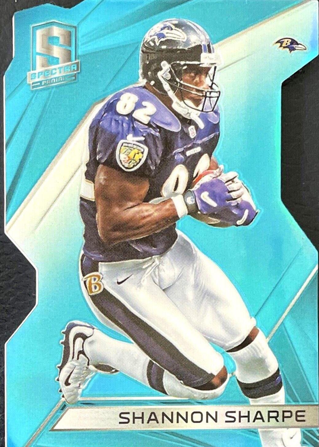 Shannon Sharpe [Ravens Neon Blue Die Cut] #100