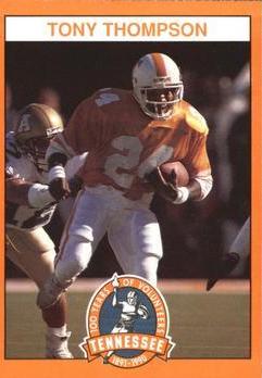 Tony Thompson #24 Football Cards 1990 Tennessee Volunteers Centennial