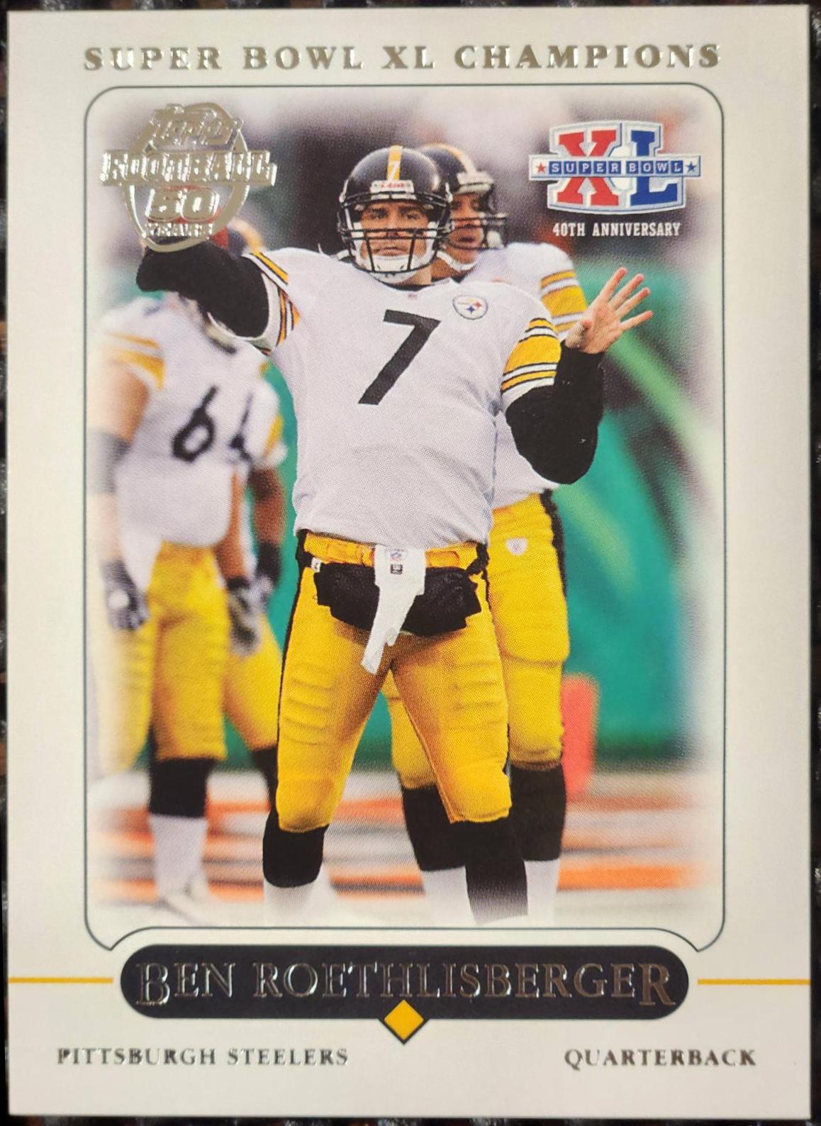Ben Roethlisberger #5 Football Cards 2006 Topps Super Bowl XL Steelers Commemorative
