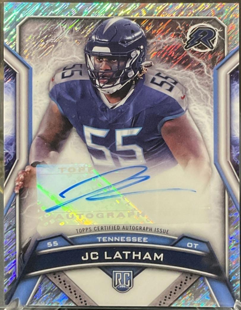 JC Latham #RRS-JL 2024 Topps Resurgence Football Resurgence Rookie Signatures