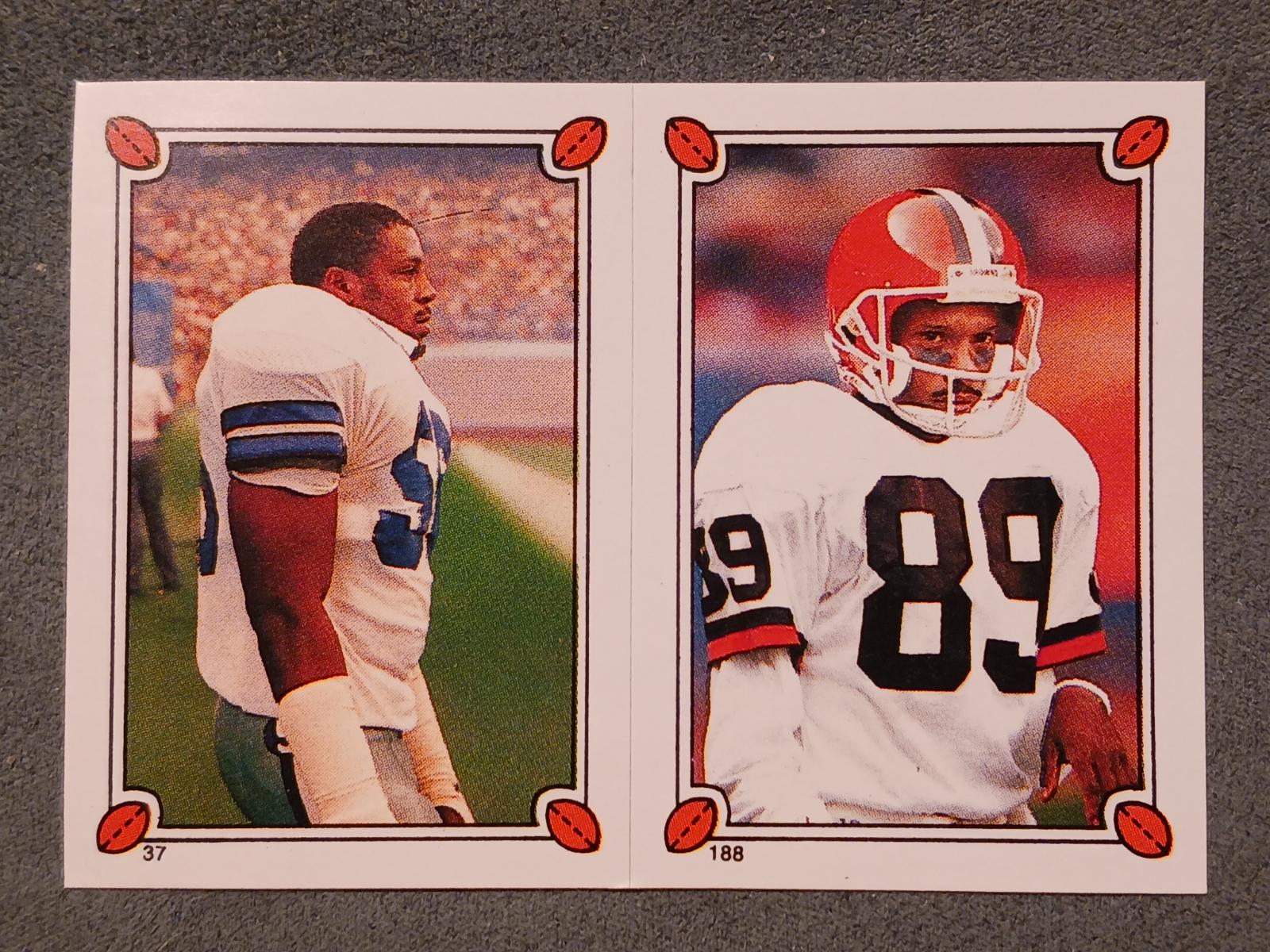Eugene Lockhart, Gerald McNeil Football Cards 1987 Topps Stickers