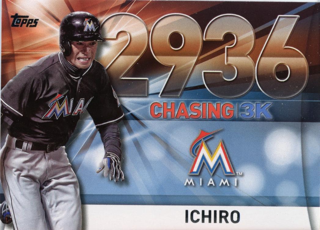 Ichiro #3000-31 Baseball Cards 2016 Topps Update Chasing 3K
