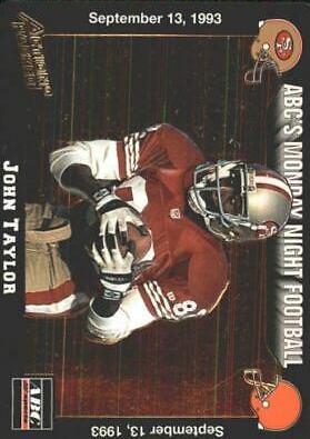 John Taylor #6 Football Cards 1993 Action Packed Monday Night Football