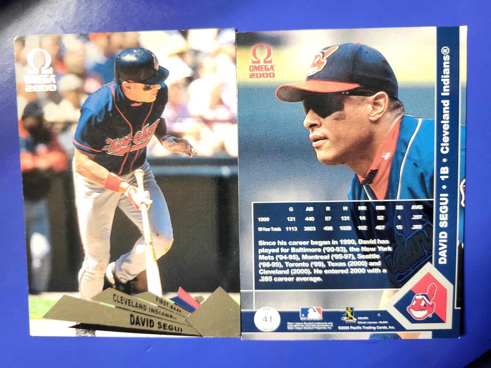 David Segui #41 Baseball Cards 2000 Pacific Omega
