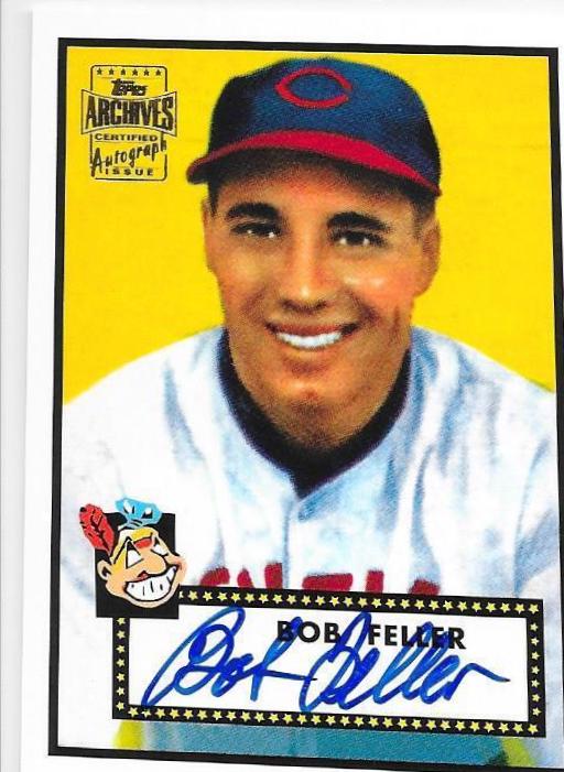 Bob Feller #8 Baseball Cards 2001 Topps Archives Autographs