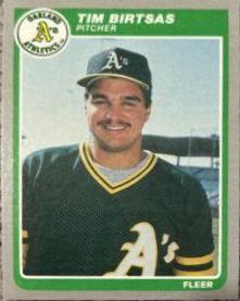 Tim Birtsas #U-6 Baseball Cards 1985 Fleer Update