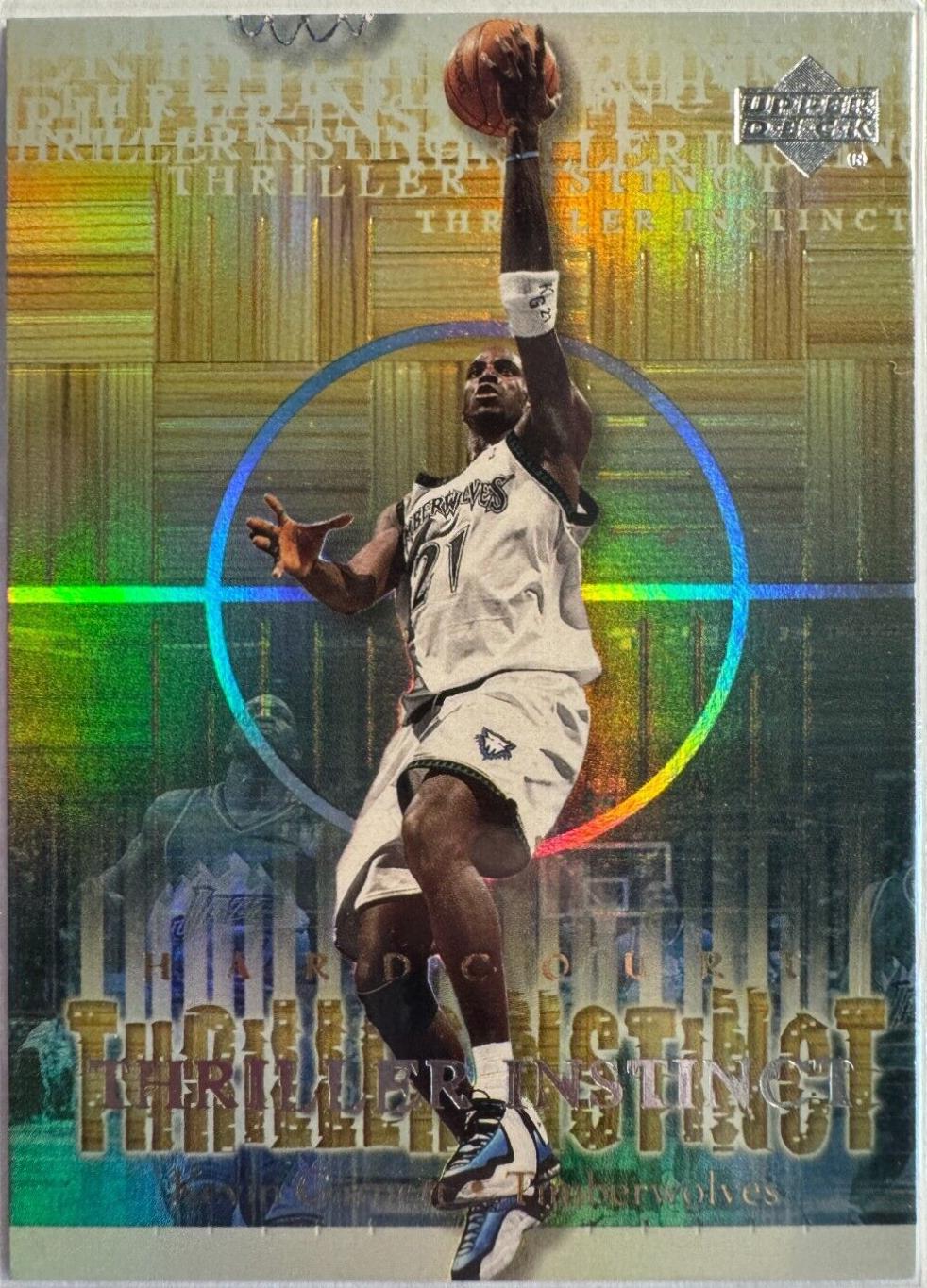 Kevin Garnett #TI1 Basketball Cards 2000 Upper Deck Hardcourt Thriller Instinct