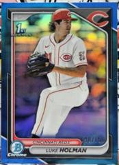 Luke Holman [Blue Refractor] #BDC-100 Baseball Cards 2024 Bowman Draft Chrome Prices