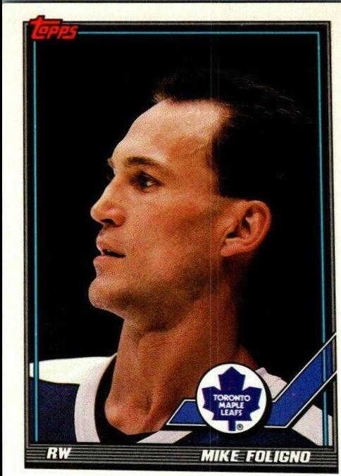 Mike Foligno #18 Hockey Cards 1991 Topps