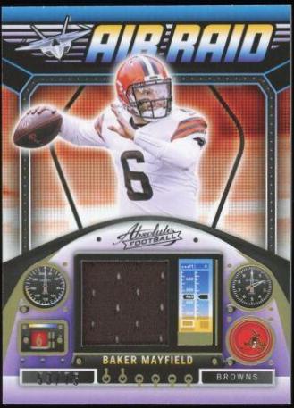 Baker Mayfield #AR8 Football Cards 2021 Panini Absolute Air Raid Materials