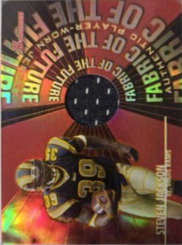 Steven Jackson #FF-SJ Football Cards 2004 Bowman Fabric of the Future