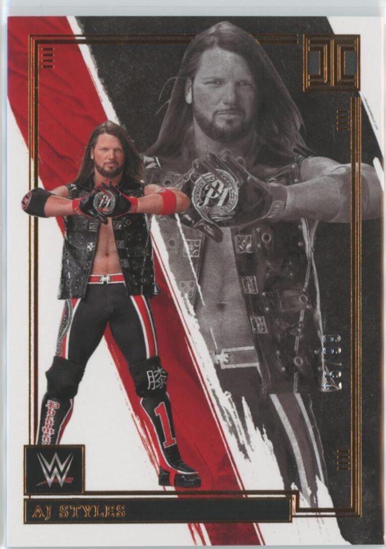 AJ Styles #4 Wrestling Cards 2022 Panini Impeccable WWE
