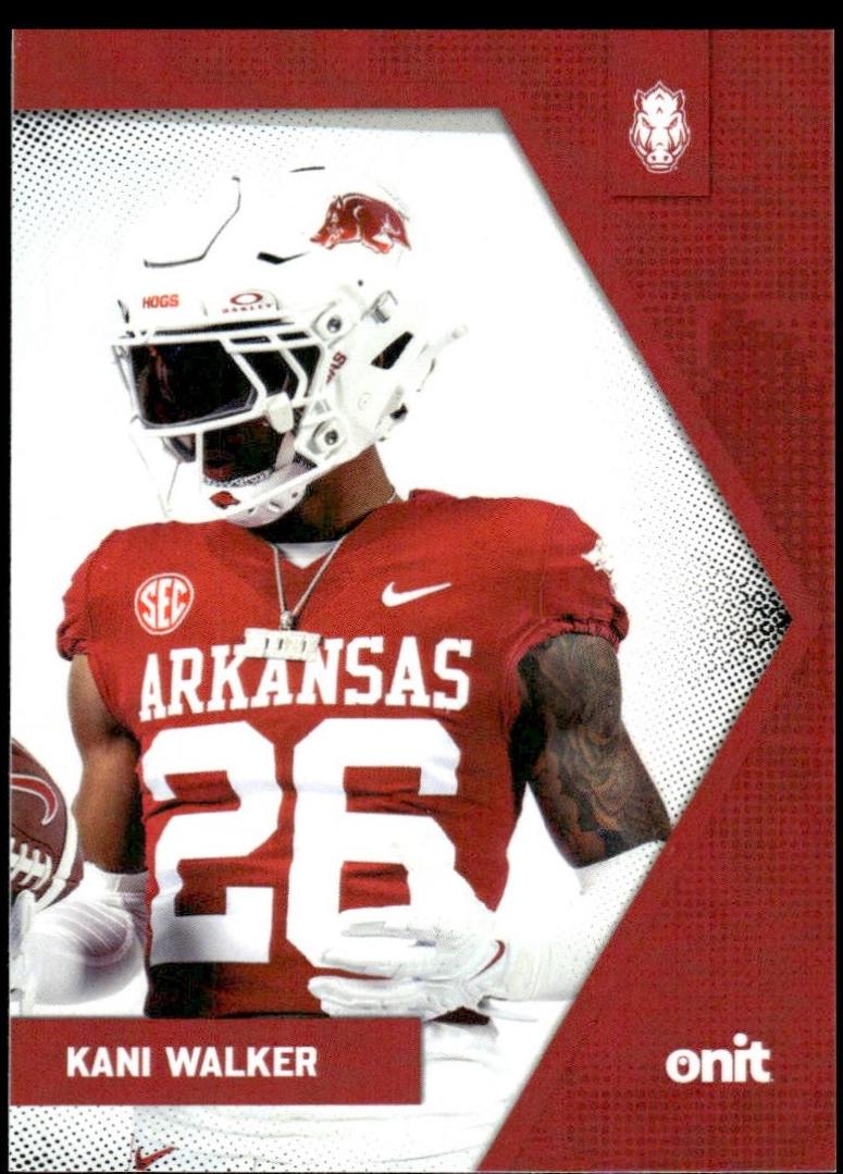 Kani Walker #B-47 2025 Onit Athlete Arkansas Razorbacks Football
