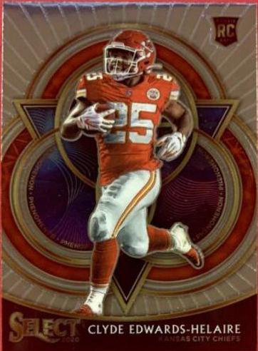 Clyde Edwards-Helaire Football Cards 2020 Panini Select Phenomenon