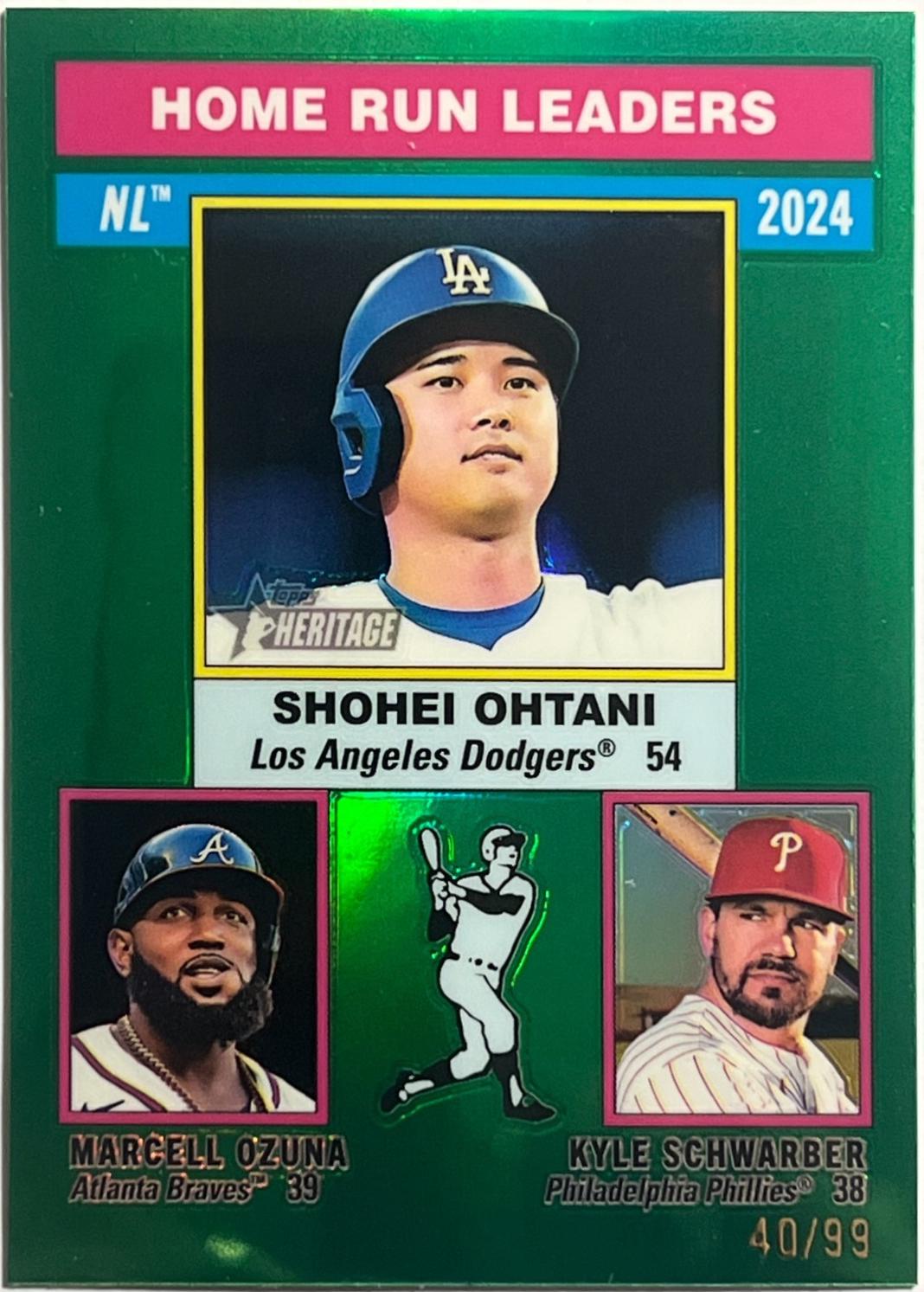 Kyle Schwarber / Marcell Ozuna / Shohei Ohtani [Green Chrome Variation] #193