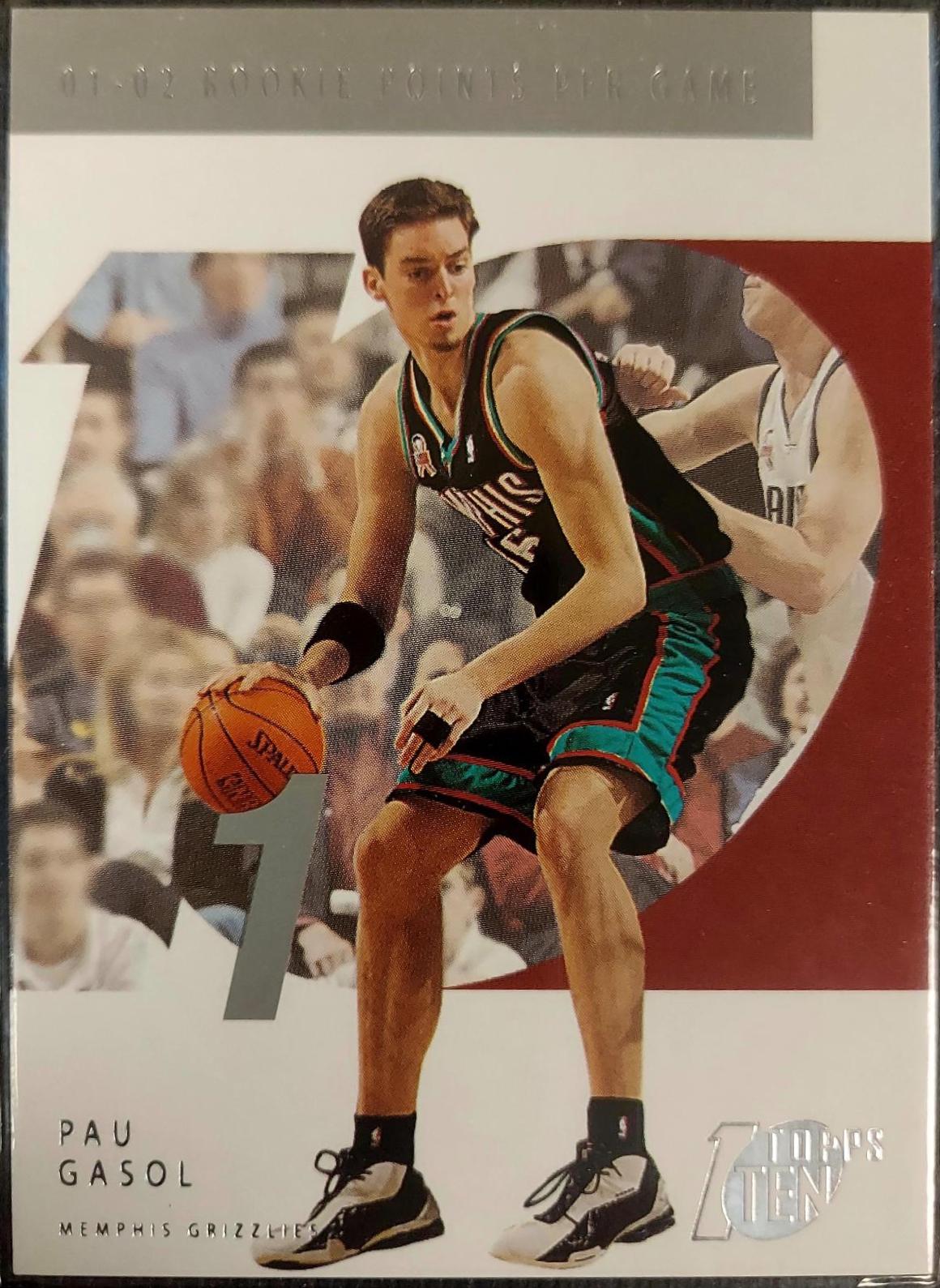 Pau Gasol #111 Basketball Cards 2002 Topps Ten
