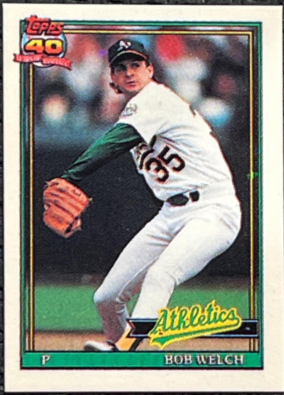 Bob Welch #50 Baseball Cards 1991 Topps Micro