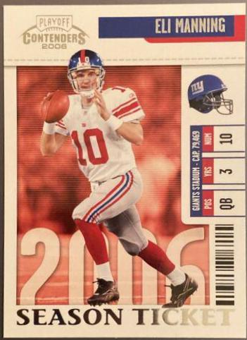 Eli Manning #64 2006 Playoff Contenders Football