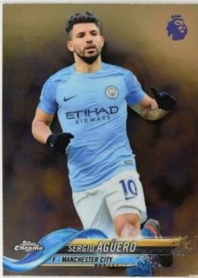 Sergio Aguero #55 2018 Topps Chrome Premier League