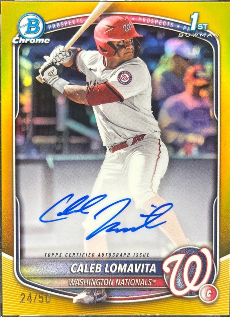 Caleb Lomavita [Gold Mojo Refractor] #CPA-CLO