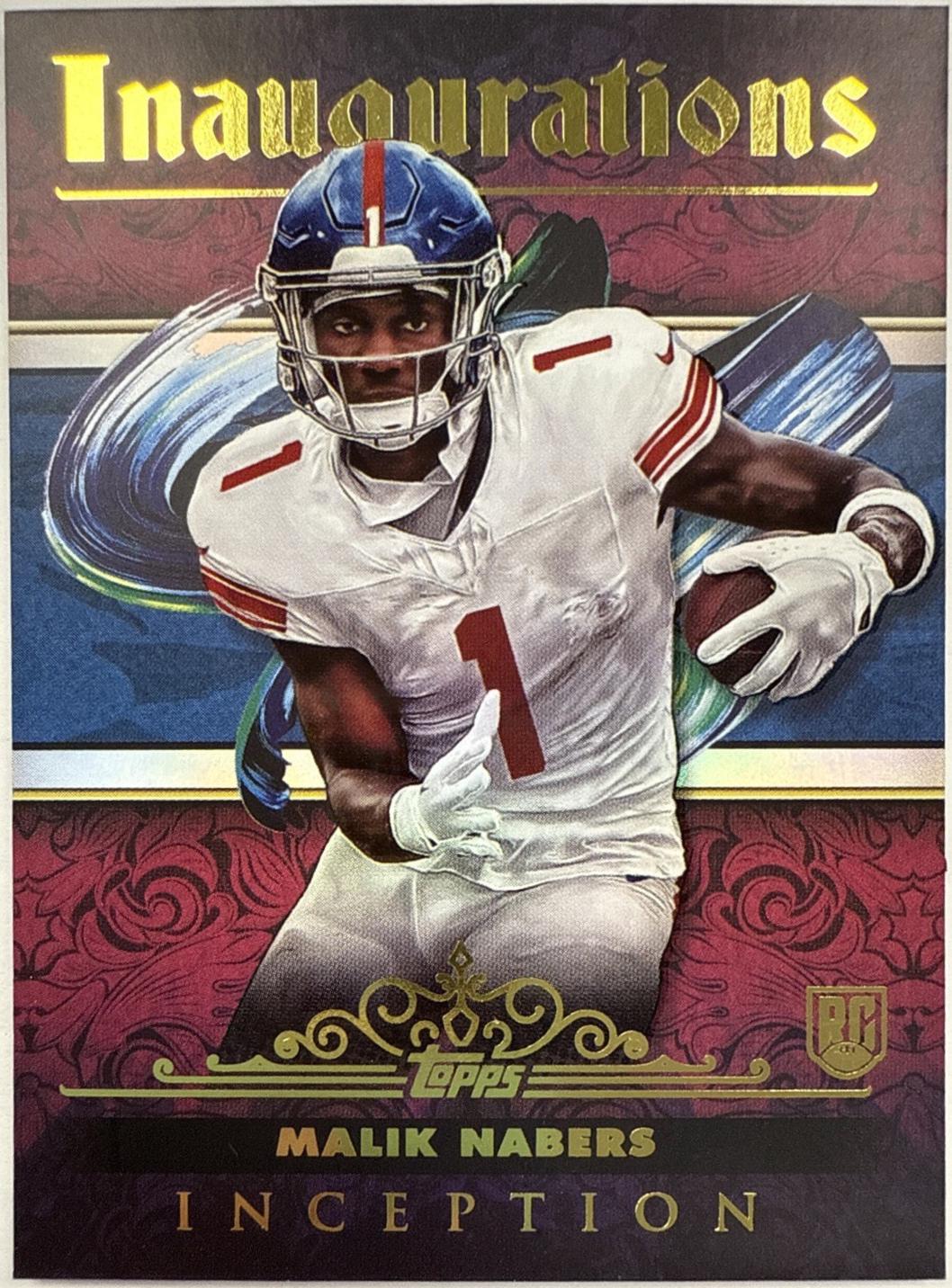 Malik Nabers #I-7 Football Cards 2024 Topps Inception Inaugurations