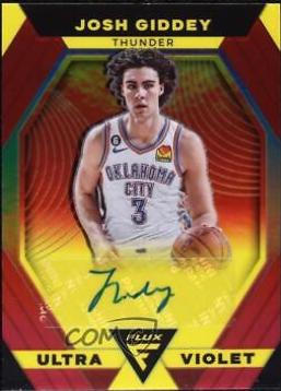 Josh Giddey #UVS-JGD Basketball Cards 2022 Panini Flux Ultraviolet Signatures