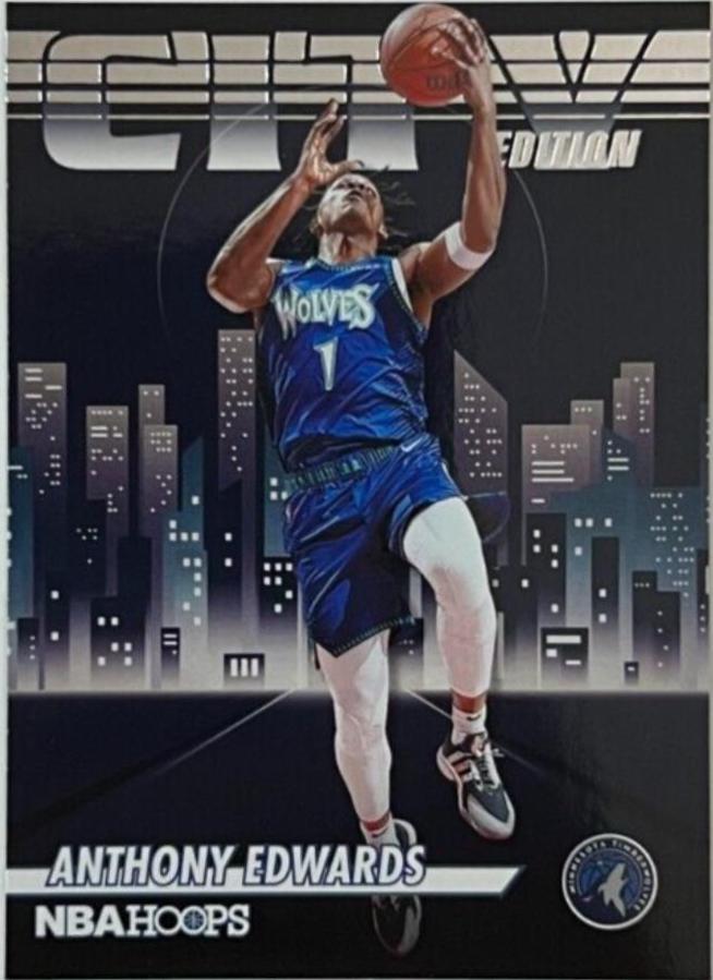 Anthony Edwards #7 Basketball Cards 2022 Panini Hoops City Edition