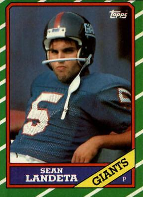 Sean Landeta #154 Football Cards 1986 Topps