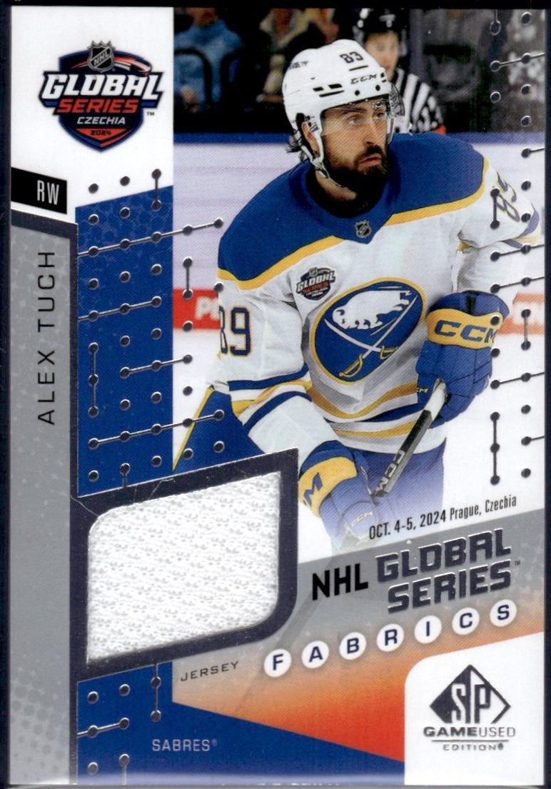 Alex Tuch #GSF1-8 2025-26 SP Game Used Hockey 2024 Global Series Devils vs. Sabres Fabrics