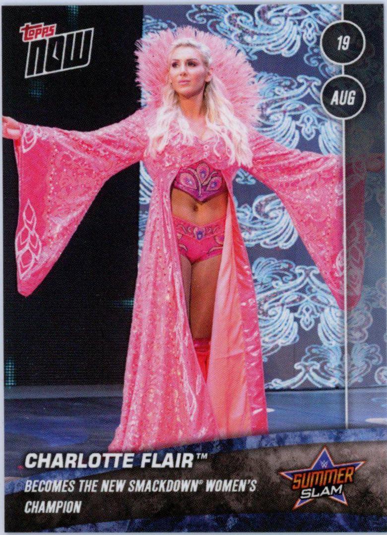 Charlotte Flair #48 Wrestling Cards 2018 Topps Now WWE