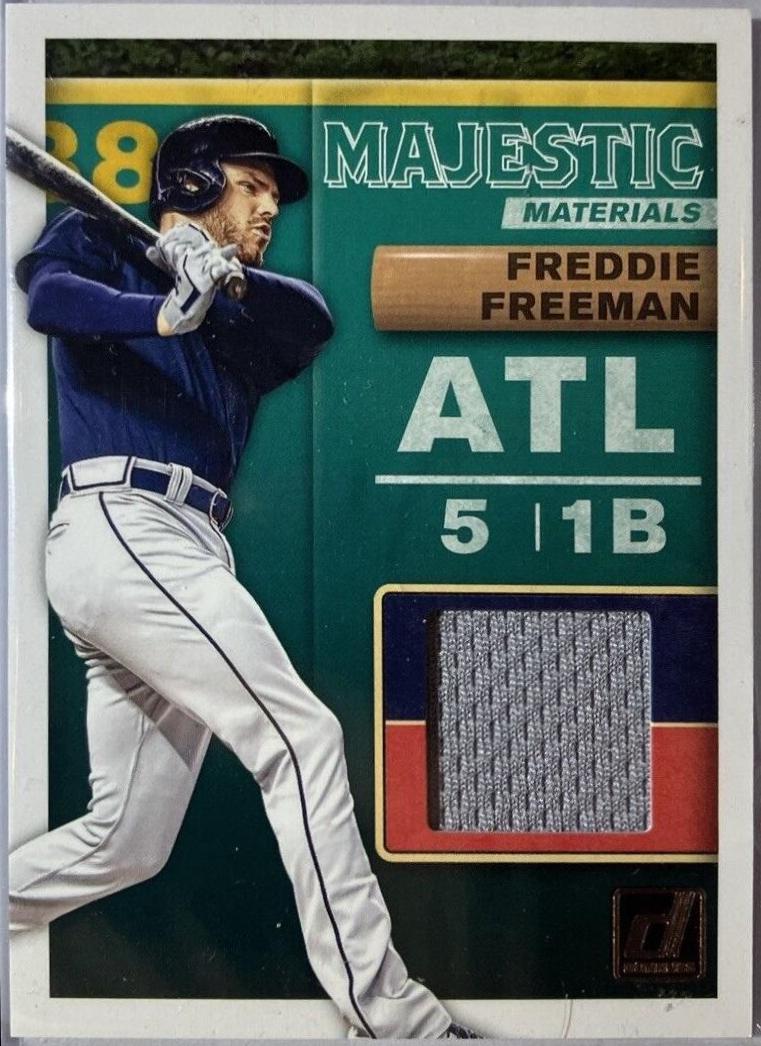 Freddie Freeman #MM-FF Baseball Cards 2019 Panini Donruss Majestic Materials
