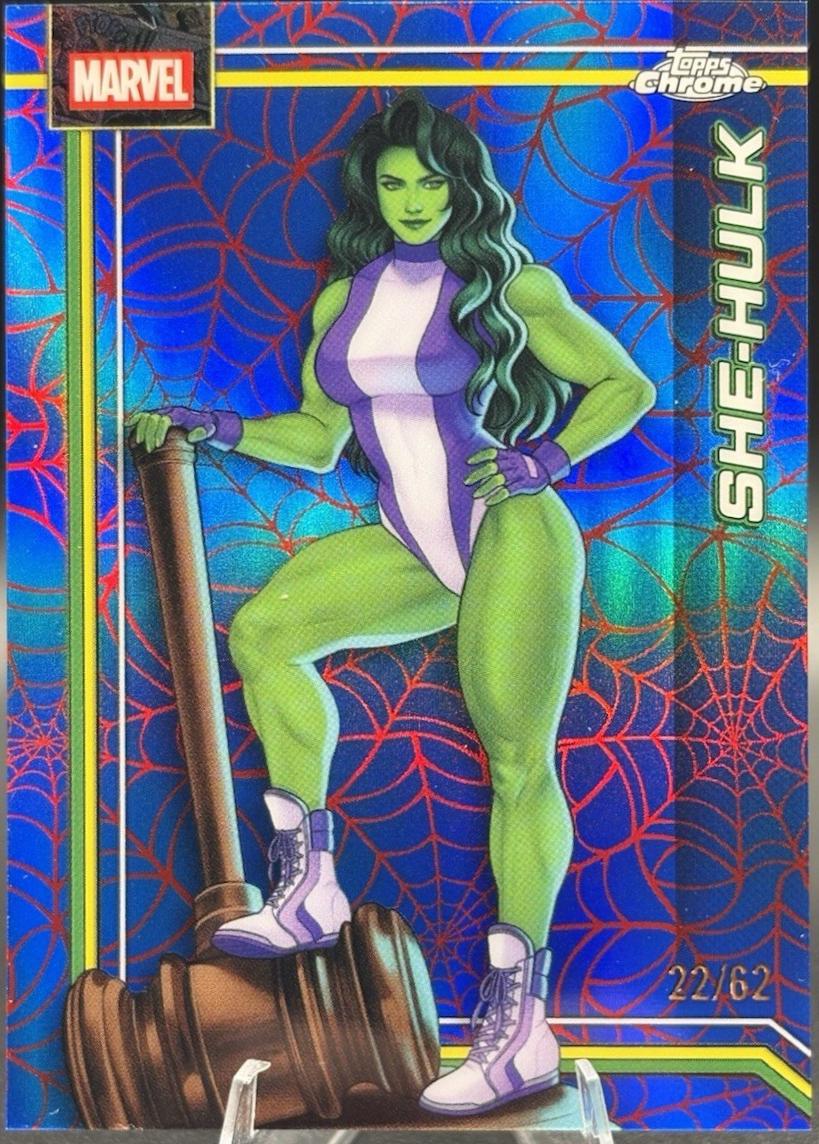 She-Hulk Spider-Web Red/Blue Refractor