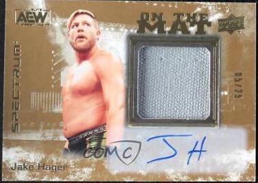 Jake Hager [Autograph] #OTM-10 Wrestling Cards 2021 Upper Deck AEW Spectrum On the Mat Relics