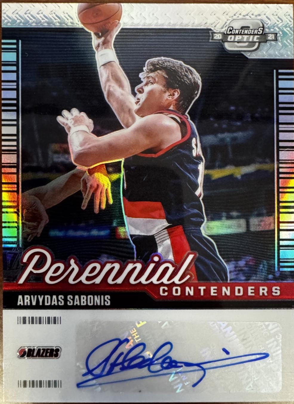 Arvydas Sabonis #PCO-ARV 2020-21 Panini Contenders Optic Basketball Perennial Contenders Autographs