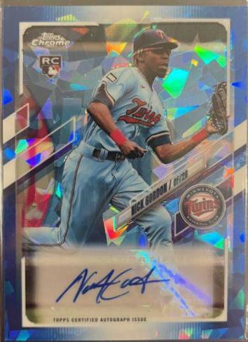 Nick Gordon #RA-NG 2021 Topps Chrome Update Sapphire Rookie Autographs Baseball