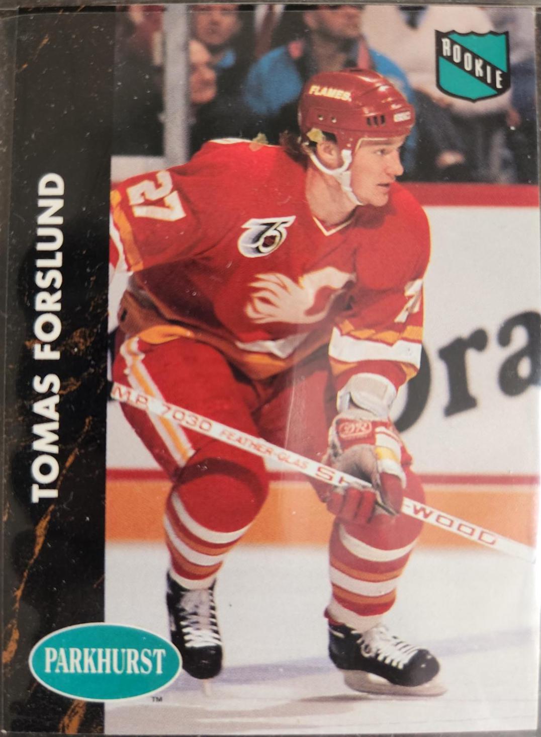 Tomas forslund #20 Hockey Cards 1991 Parkhurst