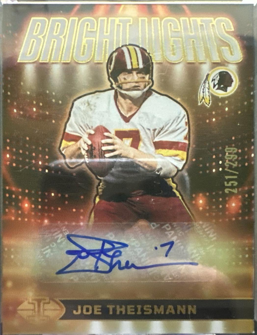 Joe Theismann #33 Football Cards 2024 Panini Illusions Bright Lights Signature
