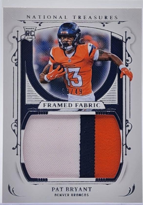 Pat Bryant #18 2025 Panini National Treasures Football Framed Fabric